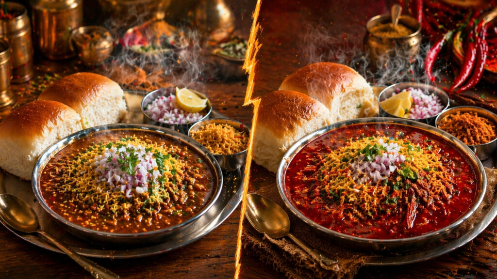 puneri vs Kolhapuri misal banner img